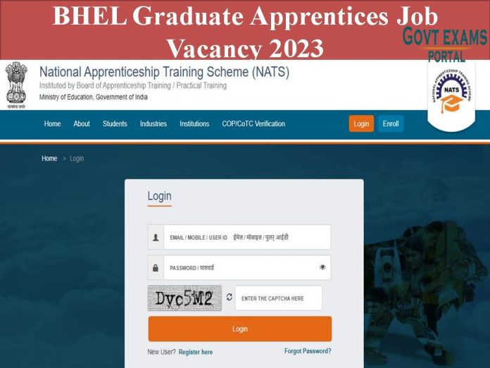 BHEL Graduate Apprentices Job Vacancy 2023 under MHRD NATS