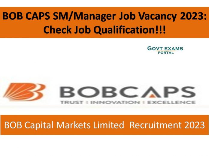 BOB CAPS SM/Manager Job Vacancy 2023: Check Job Qualification!!!