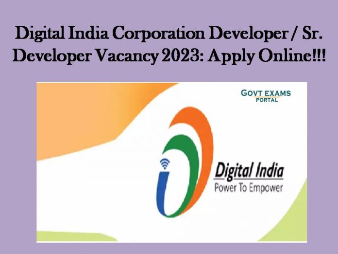 Digital India Corporation Web Developer/HTML Vacancy 2023: Check Job Description!!!