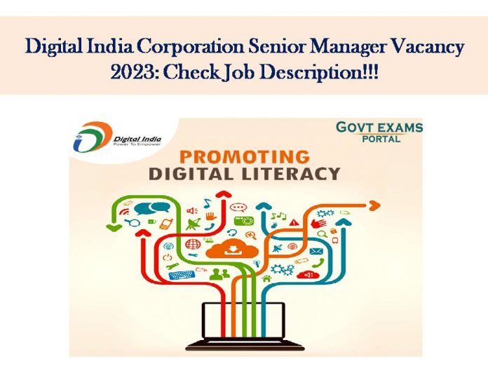 Digital India Corporation Senior Manager Vacancy 2023: Check Job Description!!!
