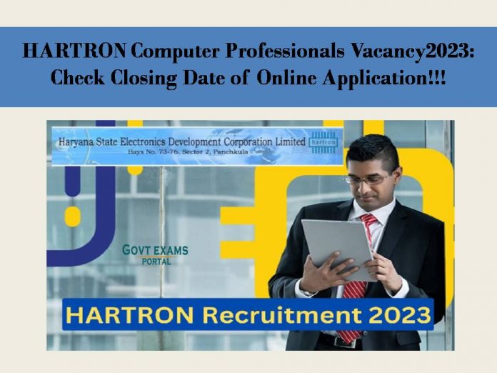 HARTRON Computer Professionals Vacancy 2023: Check Closing Date to Apply!!!