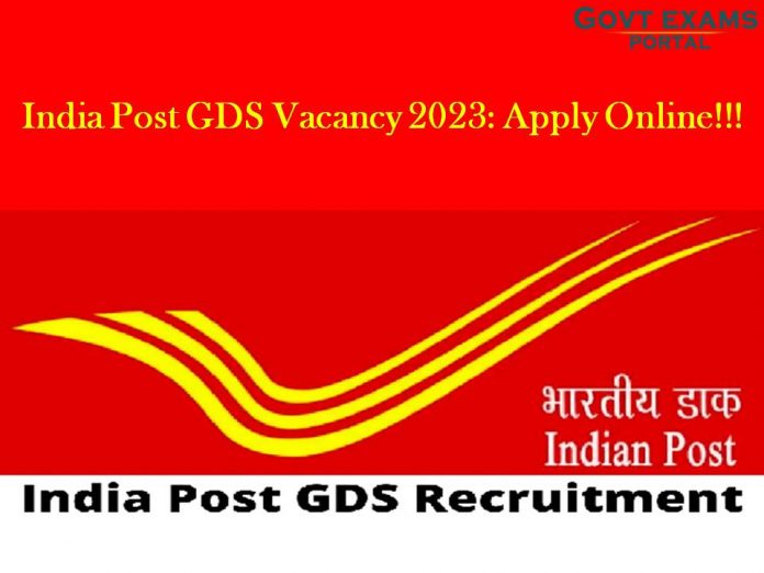 India Post GDS Vacancy 2023: Apply Online!!!