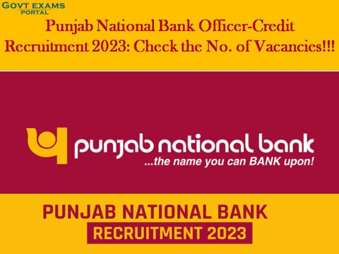 Punjab National Bank Officer-Credit Recruitment 2023: Check the No. of Vacancies!!!