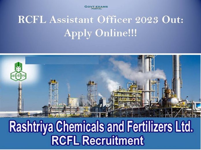 RCFL Assistant Officer 2023 Out: Apply Online!!!