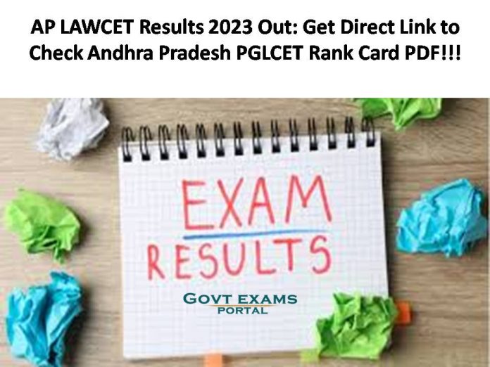 A.P. Common Entrance Test (AP LAWCET & AP PGLCET - 2023) was held on May 20 for admission into regular LLB courses (3 and 5 years) & LLM courses (2 years) for the academic year 2023–2024. Today the results have been released by the Andhra Pradesh State Council of Higher Education (APSCHE). Those who want to check it click the link given below.