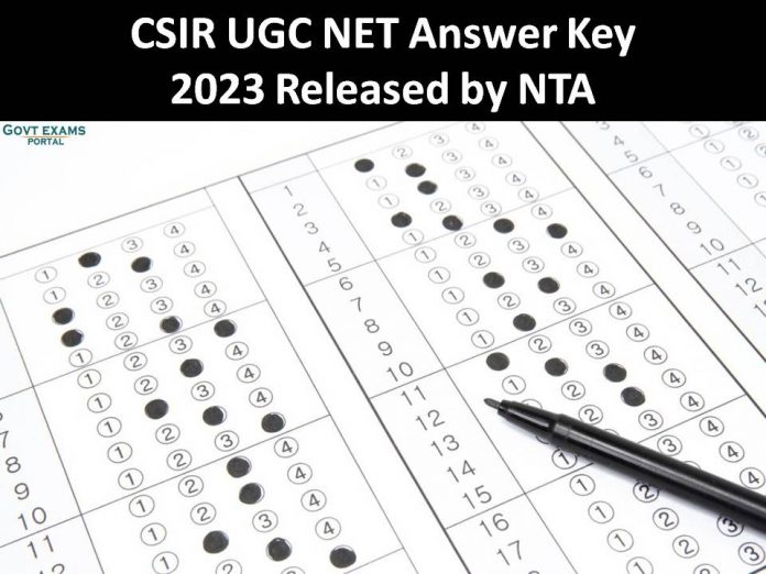 CSIR UGC NET Answer Key 2023 Released by NTA | Download Solutions Sheet Here!!!