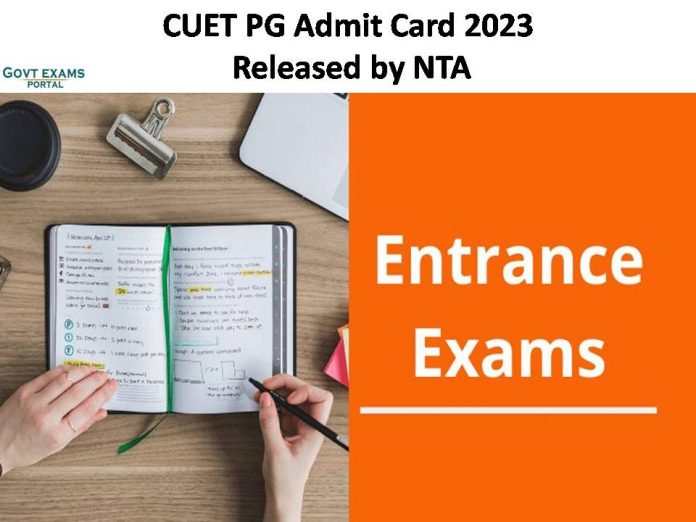 CUET PG Admit Card 2023 Released by NTA | Exam Hall Ticket Link Available Here!!!