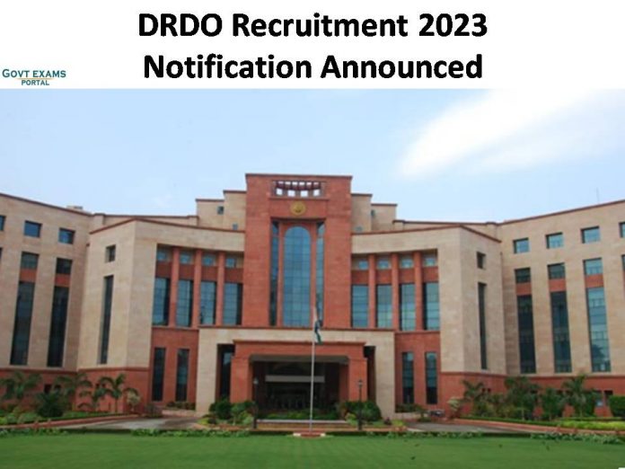 DRDO Recruitment 2023 Notification Announced | Walk in Interview Only!!! Apply Online Now!!!