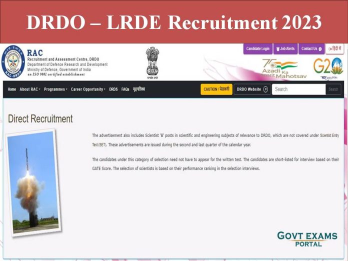 DRDO – LRDE Recruitment 2023