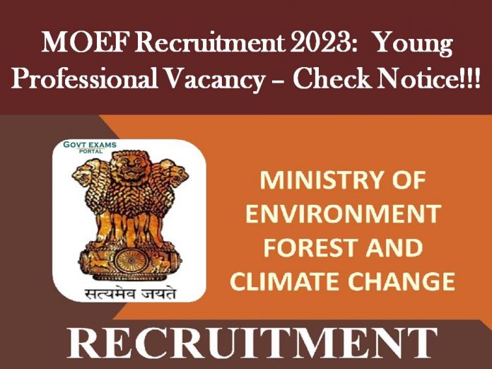 MOEF Recruitment 2023:  Young Professional Vacancy – Check Notice!!!
