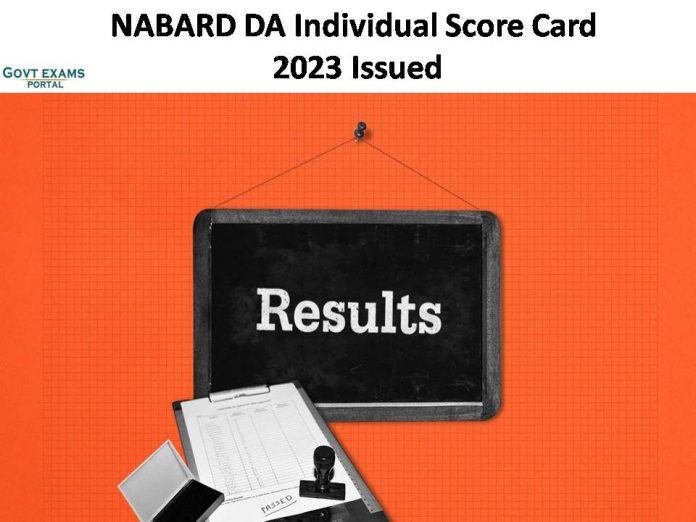 NABARD DA Individual Score Card 2023 Issued | Get the Direct Link for Result Here!!!