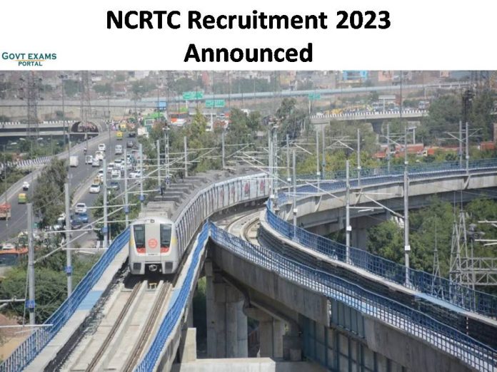 NCRTC Recruitment 2023 Announced | Basic pay up to Rs.208700/-!!!  Interview Only!!!