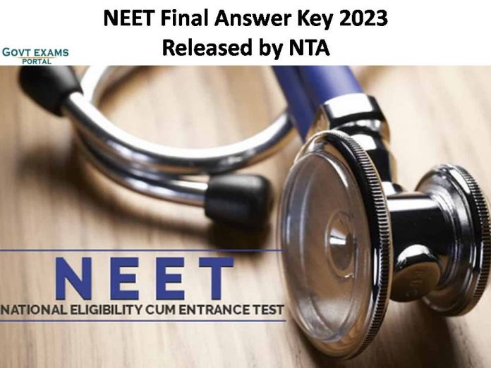 NEET UG Final Answer Key 2023 Released by NTA | Get Exam Key Direct Link Here!!!
