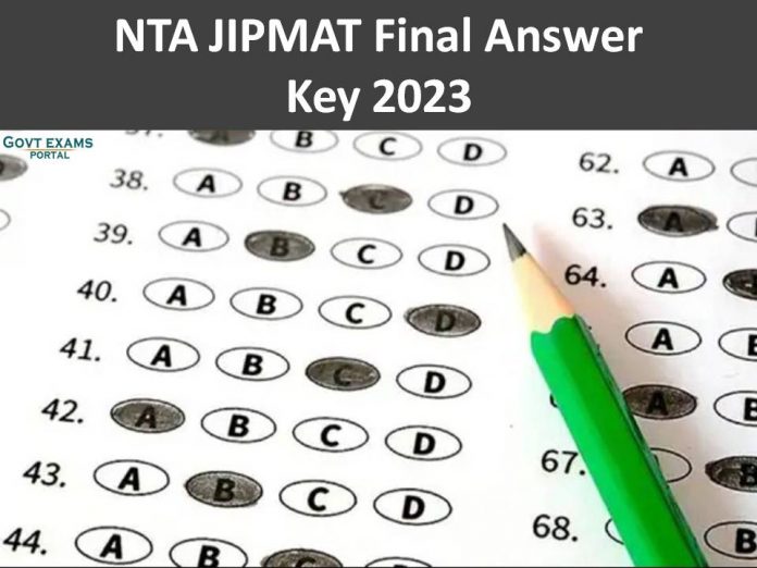NTA JIPMAT Final Answer Key 2023 Released| Download Exam Response Sheet Here!!!
