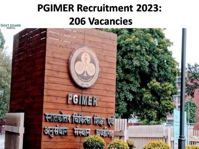 PGIMER Recruitment 2023 for Store Keeper & Other Posts: 206 Vacancies!!!