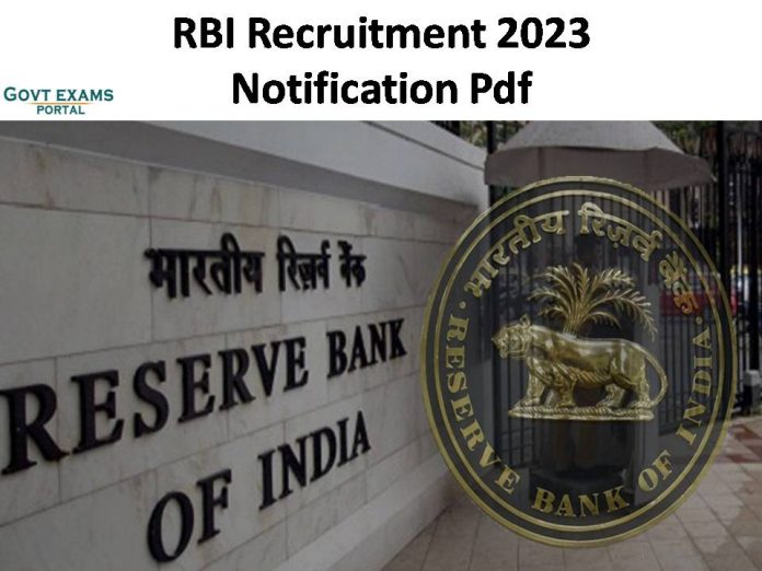 RBI Recruitment 2023 Notification Pdf | Get salary Rs.1, 000 Per Hour!!!