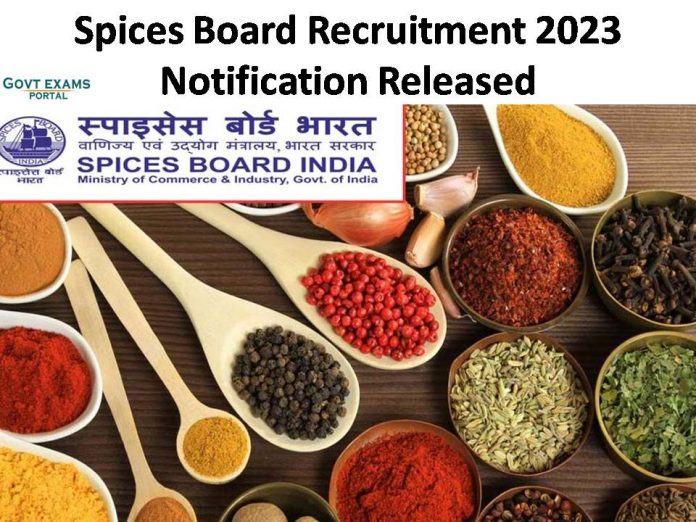 Spices Board Recruitment 2023 Notification Released - Salary Up To Rs. 22,200/- PM/ Walk-in-Test!!!