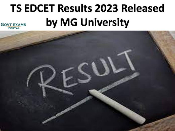 TS EDCET Results 2023 Released by MG University |Check Your Marks Here!!!