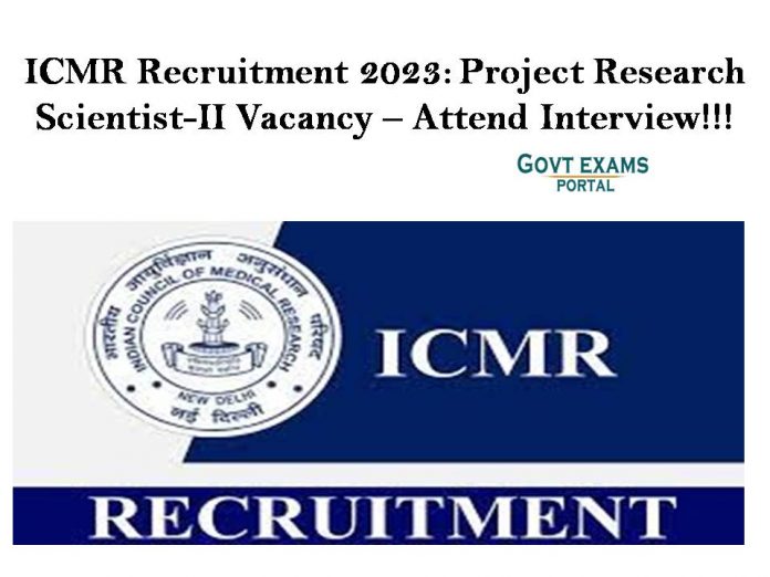 Indian Council of Medical Research has released a job notification on 09.06.2023. The board calls the candidates to attend walk-in-interview for the position of Project Research Scientist-II (Medical). Interested individual can check the below content for more information.