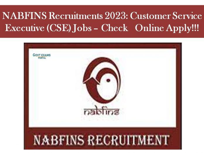 NABFINS Recruitments 2023: Customer Service Executive (CSE) Jobs – Check   Online Apply!!!