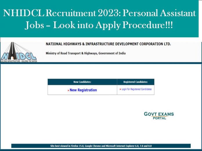 NHIDCL Recruitment 2023: Personal Assistant Jobs – Look into Apply Procedure!!!