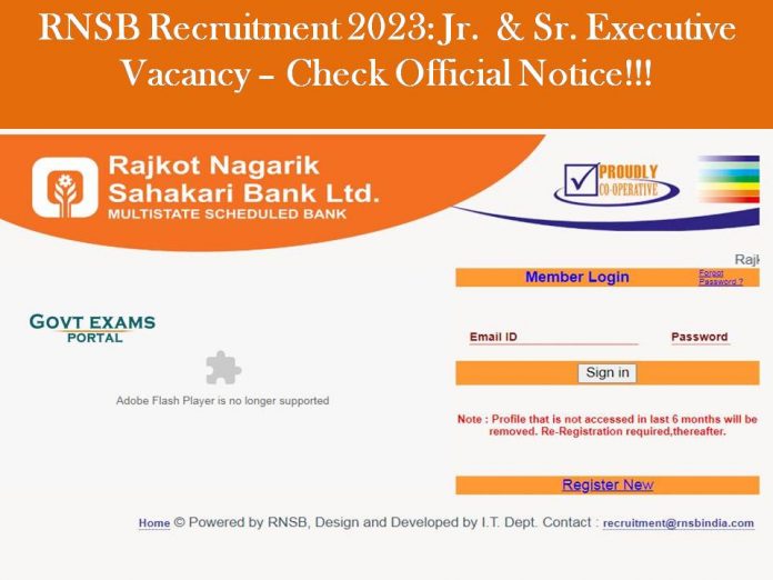 RNSB Recruitment 2023: Jr.  & Sr. Executive Vacancy – Check Official Notice!!!