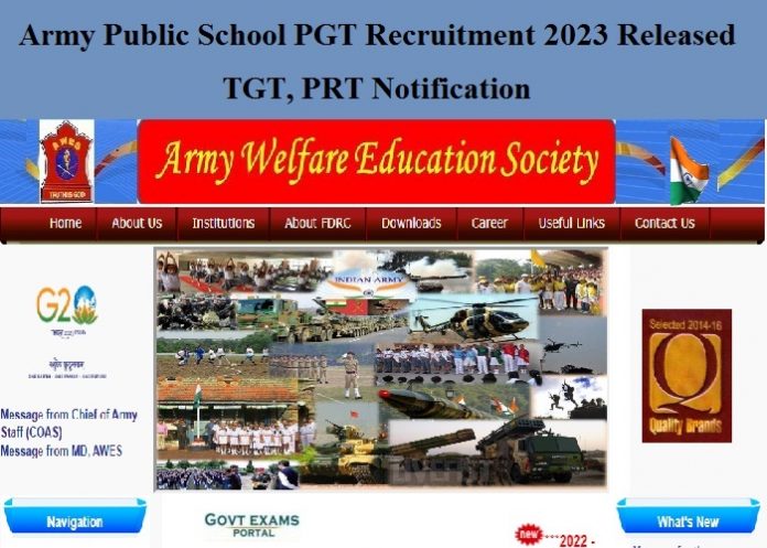 Army Public School PGT Recruitment 2023 Released – TGT, PRT Notification| Check Apply Online Last Date Here!!!