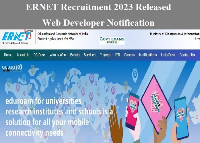 ERNET Recruitment 2023 Released – Web Developer Notification| Check Post Details Here!!!