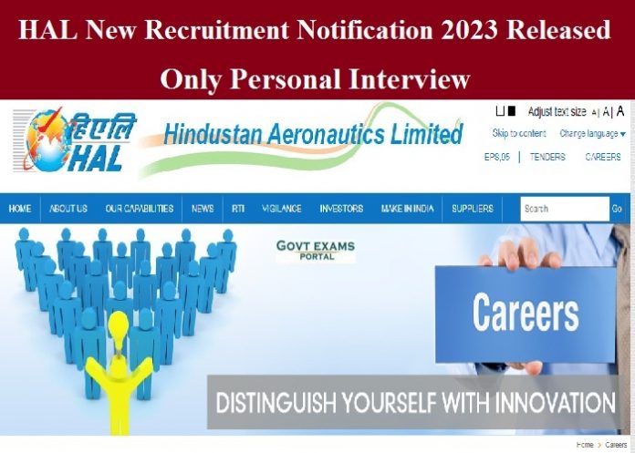 HAL New Recruitment Notification 2023 Released – Only Personal Interview| Application Form Details Here!!!