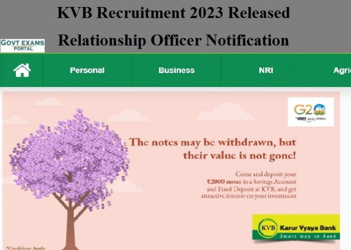 KVB Recruitment 2023 Released – Relationship Officer Notification | Any Graduates can Apply!!!