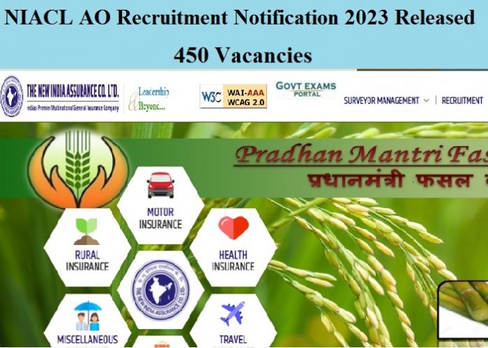 NIACL AO Recruitment Notification 2023 Released – 450 Vacancies| Short Notice Released !!!