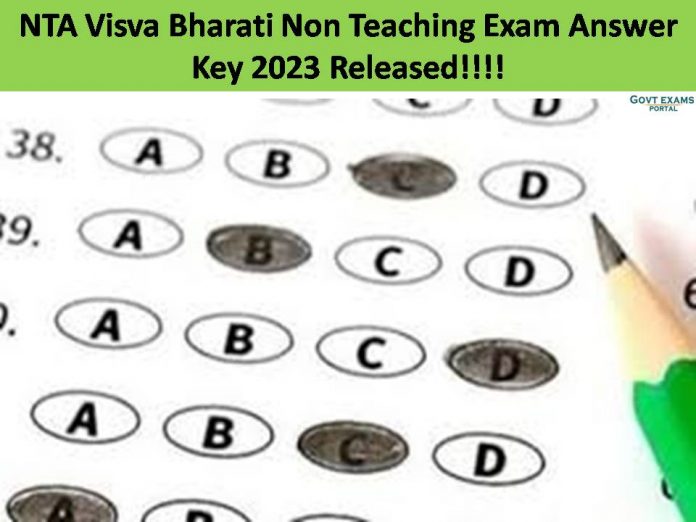 NTA Visva Bharati Non Teaching Answer Key 2023 Released| Check LDC & Lab Attendant Response Sheet PDF!!!!