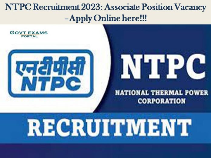 NTPC Recruitment 2023: Associate Position – Apply Online here!!!