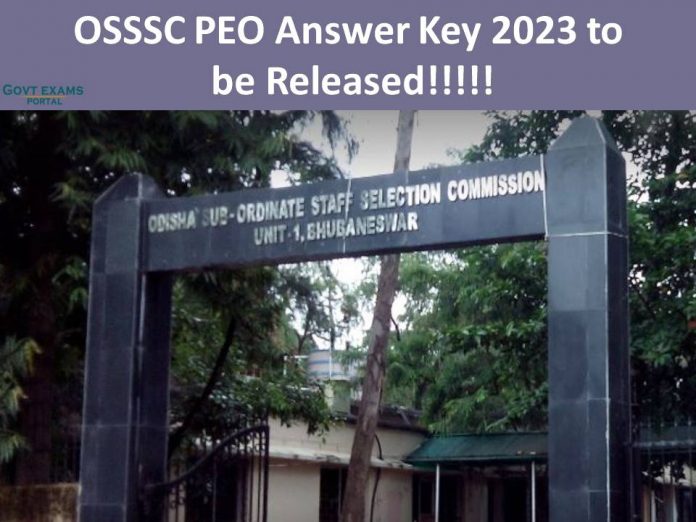 OSSSC PEO Answer Key 2023 to be Released| Download JA Exam Response Sheet Here!!!!