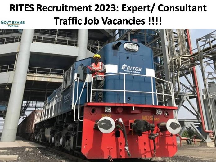 RITES Recruitment 2023: Expert/ Consultant Traffic Job Vacancies |Get Application Form Here!!!!