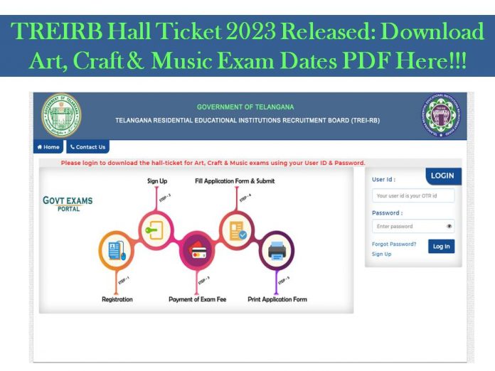 TREIRB Hall Ticket 2023 Released: Download Art, Craft & Music exams  Exam Dates PDF Here!!!