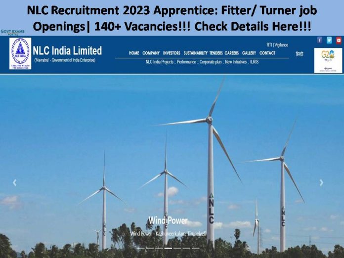 NLC Recruitment 2023 Apprentice: Fitter/ Turner job Openings| 140+ Vacancies!!! Check Details Here!!!