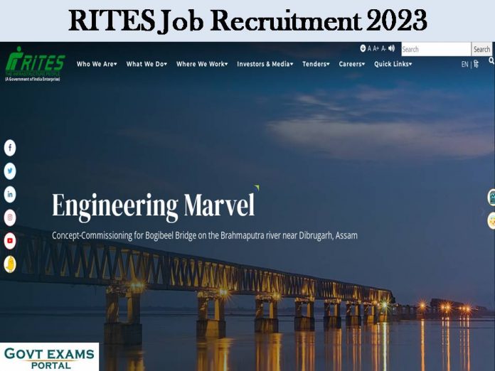RITES Job Recruitment 2023: Engineering Candidates Needed!!!